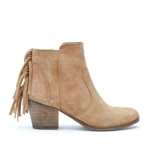 Coconuts Espana Fringed Bootie in Tan