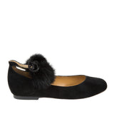 Cecelia New York Heidi Pom Pom Flat in Black