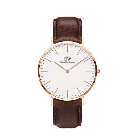 Men's Daniel Wellington 40mm Bristol Watch in Rose Gold