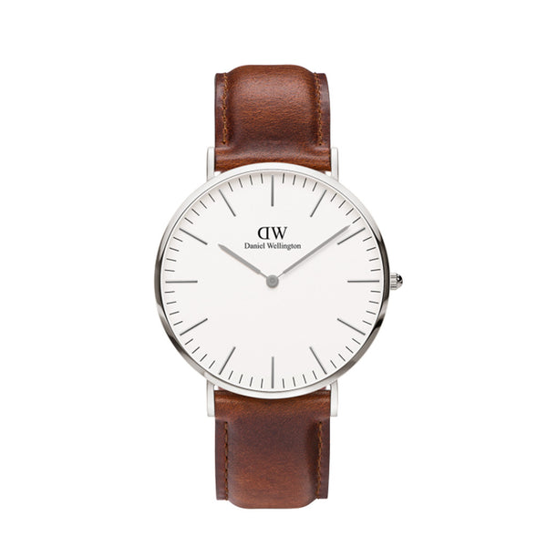 Men's Daniel Wellington StMawes 40mm Watch in Silver