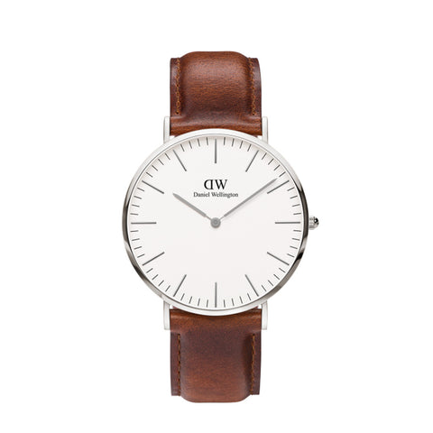 Men's Daniel Wellington StMawes 40mm Watch in Silver