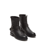 FRYE Women's Natalie Short Engineer Boot in Black