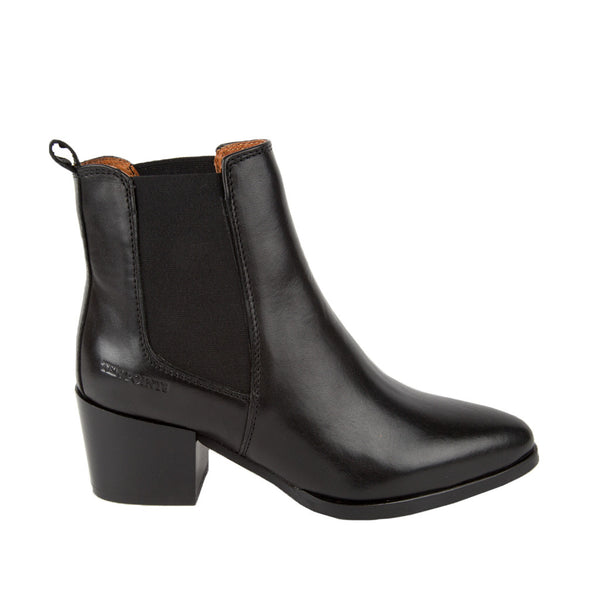 Ten Points Jolie Stretch Ankle Boot in Black Leather