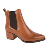 Ten Points Jolie Stretch Ankle Boot in Cognac Leather