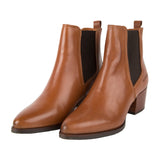 Ten Points Jolie Stretch Ankle Boot in Cognac Leather