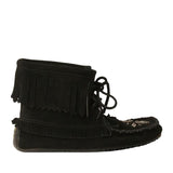 Manitobah Mukluks Women's Harvester Suede Moccasi in Black