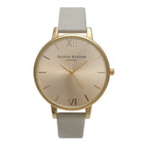 Olivia Burton Big Dial Watch in Grey/ Gold