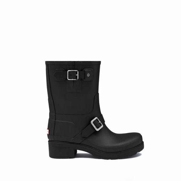 Hunter Original Rubber Biker Boot in Black