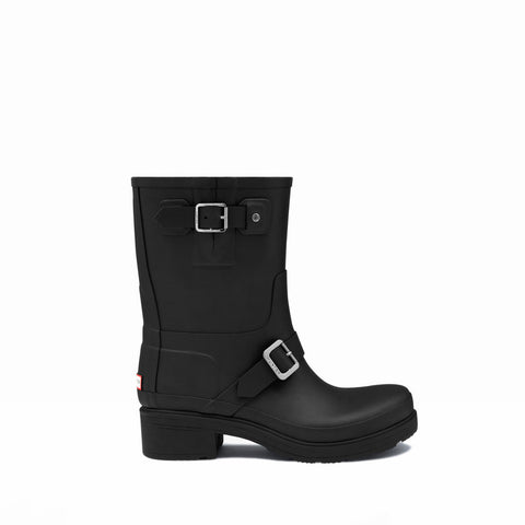 Hunter Original Rubber Biker Boot in Black