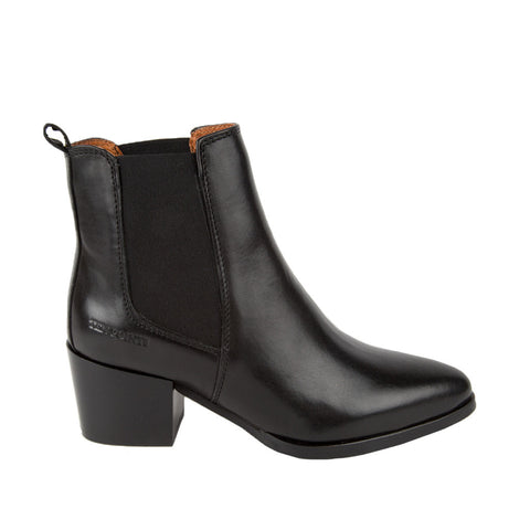 Ten Points Jolie Stretch Ankle Boot in Black Leather