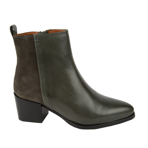 Ten Points Jolie Ankle Boot in Green Leather