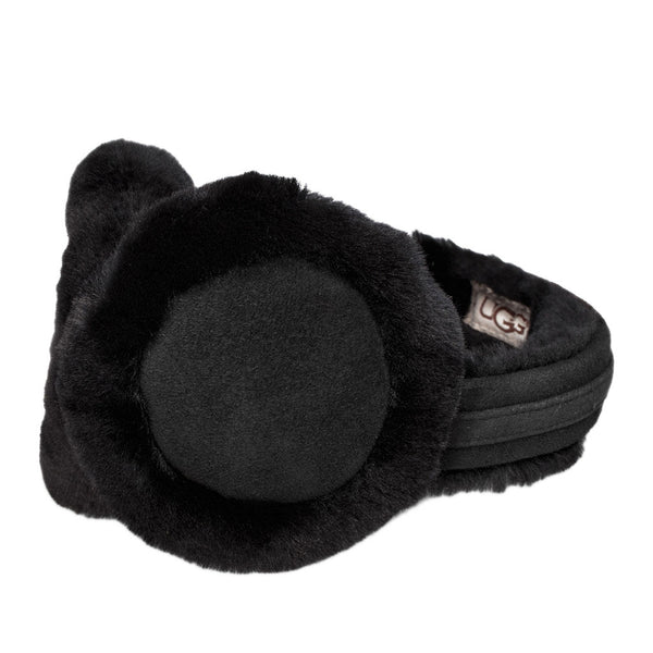 UGG Australia Women's Classic "U" Logo Speaker Earmuff Hat (Black)