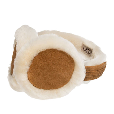 UGG Australia Women's Classic "U" Logo Speaker Earmuff Hat (Chestnut)